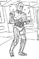 coloriage star wars C3PO